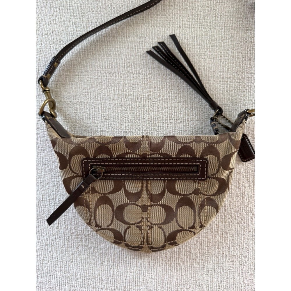 Vintage‎ Coach Signature Canvas Crossbody Small Purse 10840 Brown Y2K